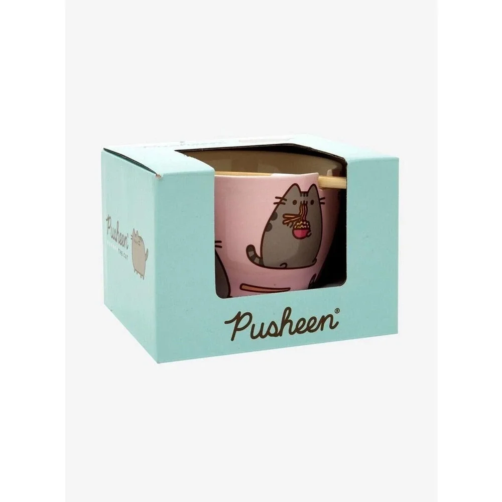 Enesco Pusheen Ramen Bowl and Chopsticks - Thumbnail 3